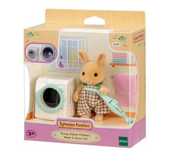 Sylvanian Families Sunny Rabbit Father’s Wash & Clean Set